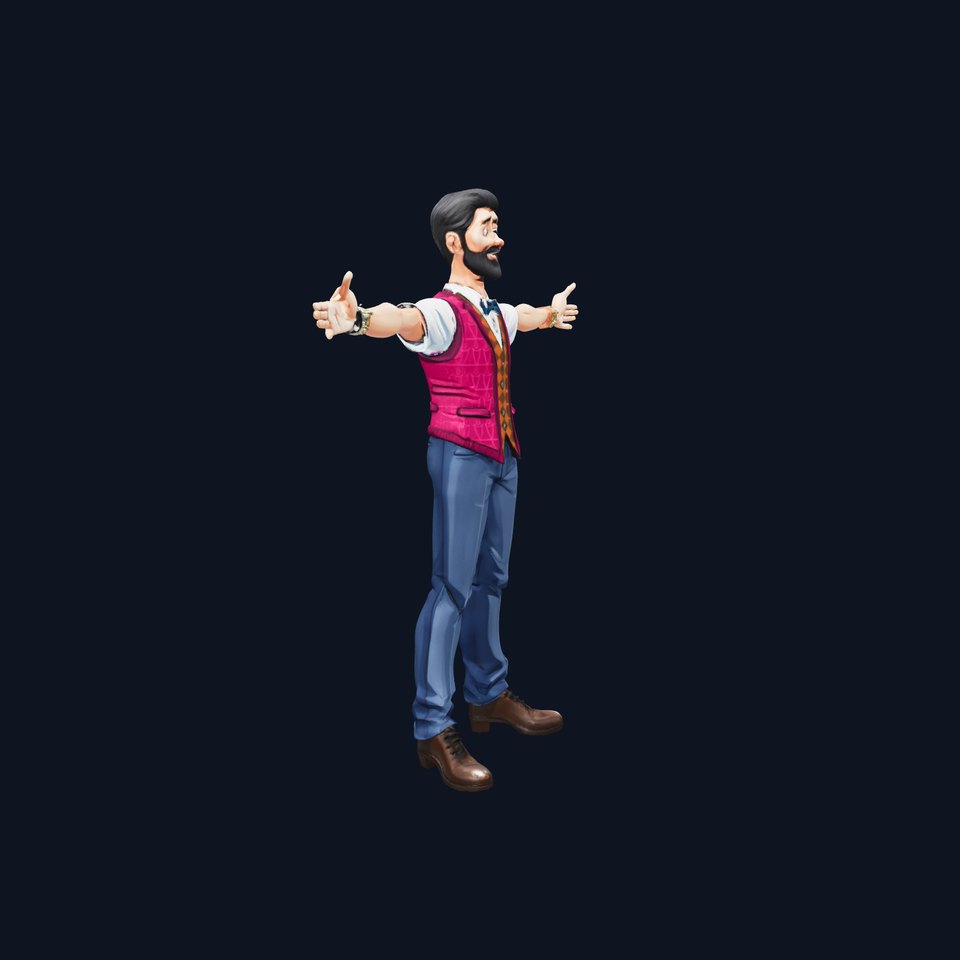 Stylish Vest Character model pack