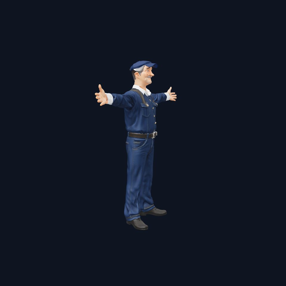 Cheerful Technician model pack