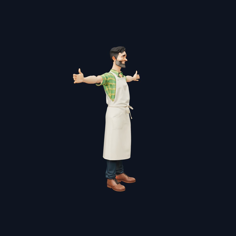 Friendly Apron Character model pack