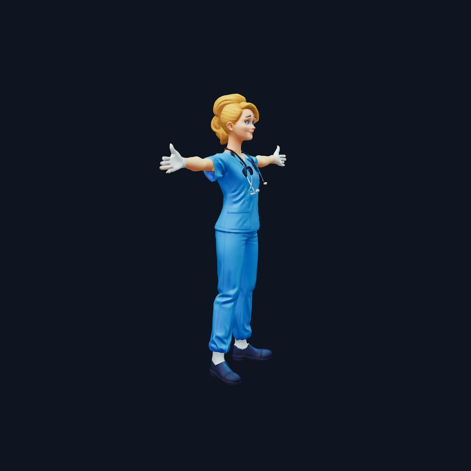 Blue Medical Professional model pack