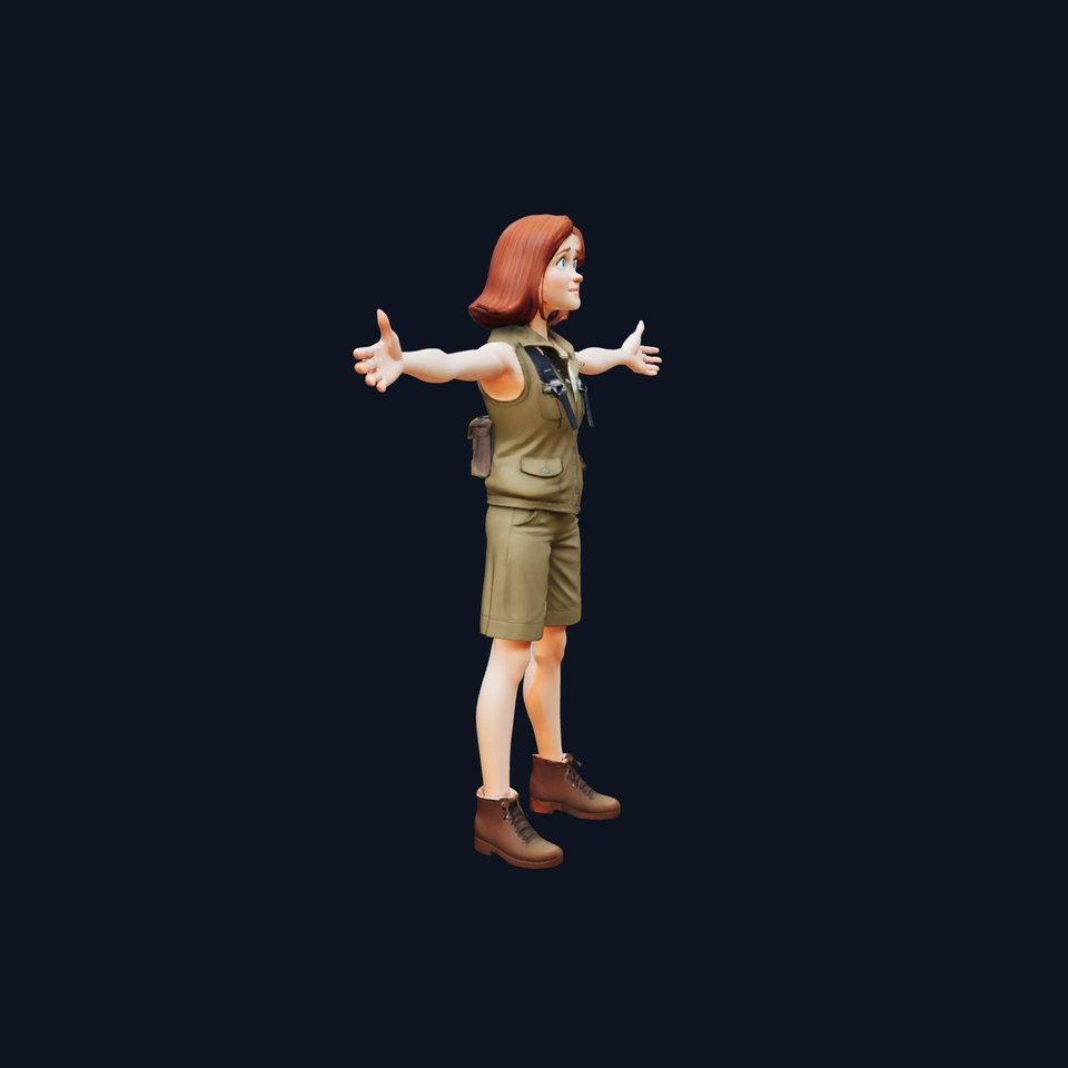 Explorer Girl Outfit model pack