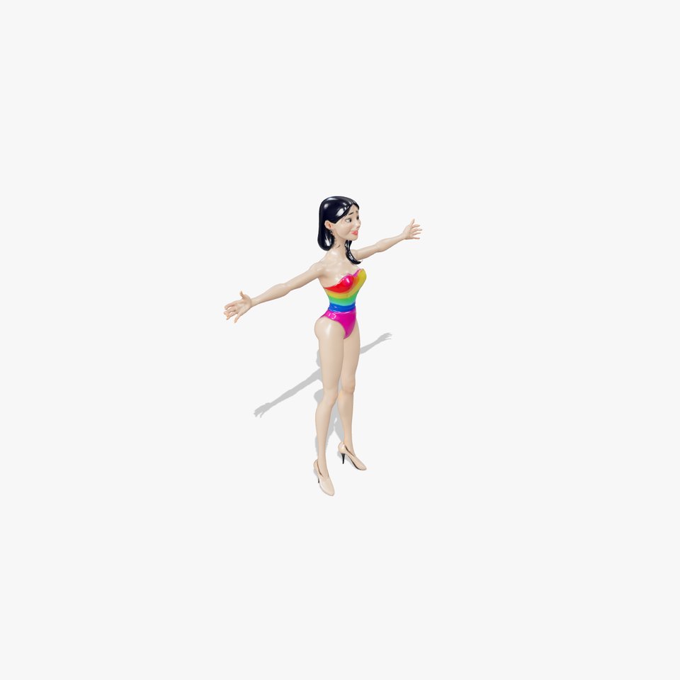 Rainbow Swimsuit Character model pack