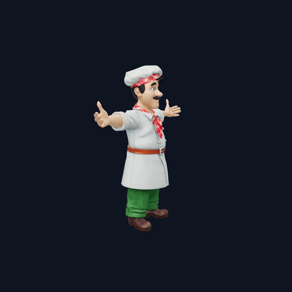Charming Italian Chef model pack