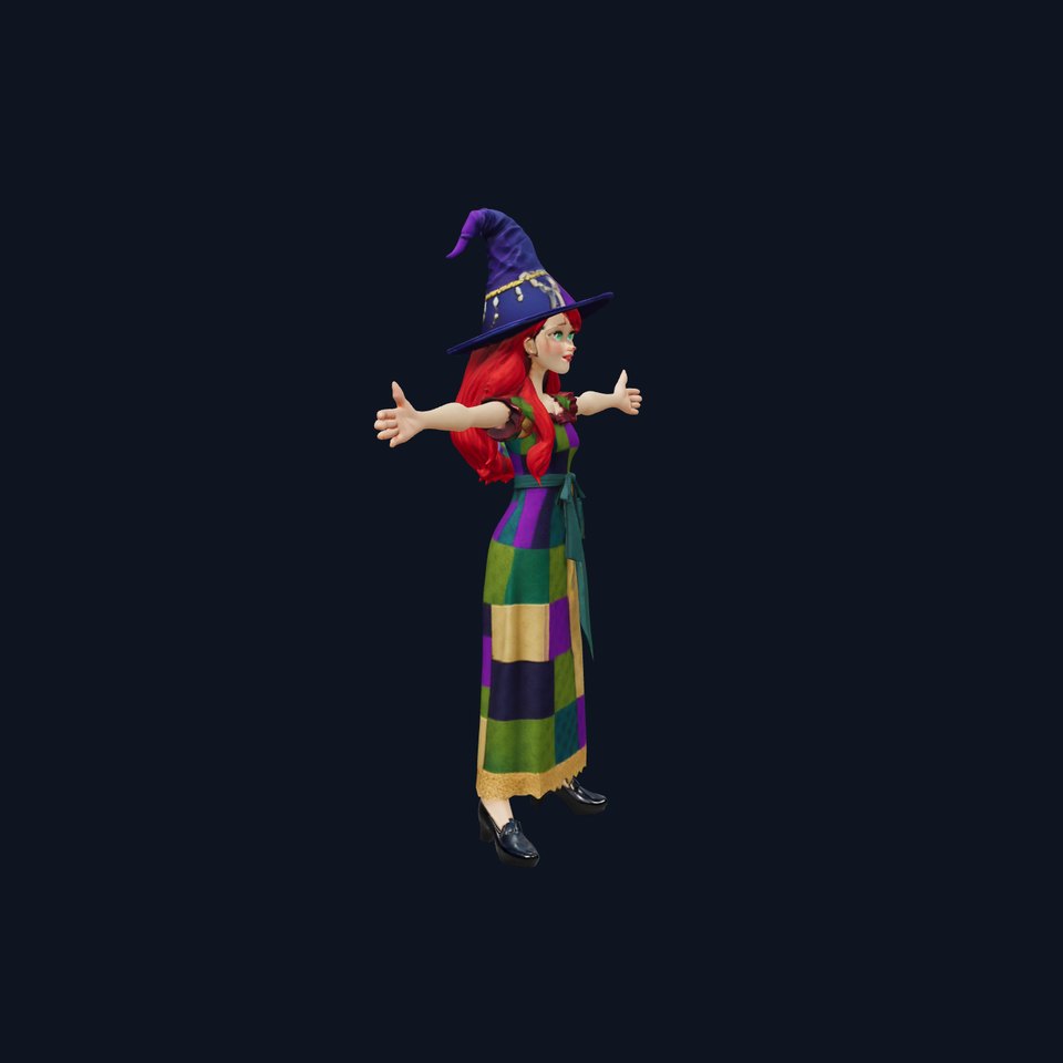 Vibrant Witch Character model pack