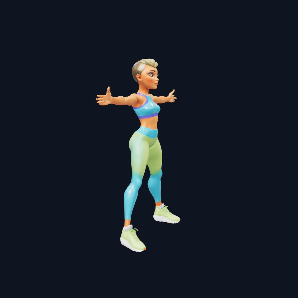 Energetic Fitness Trainer model pack