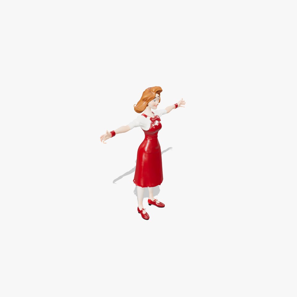 Animated Retro Woman model pack