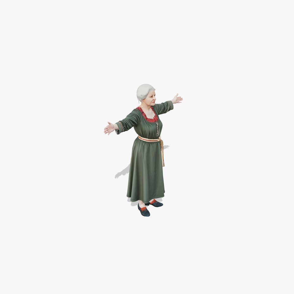Elderly Villager Woman model pack