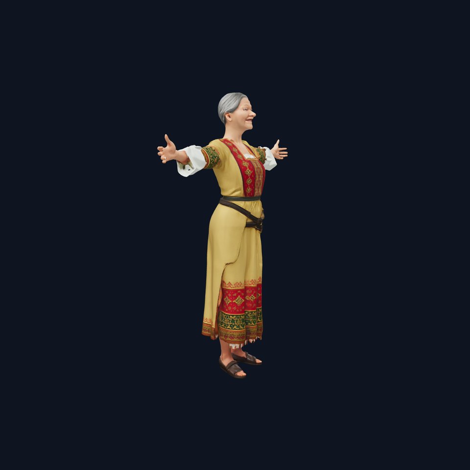 Traditional Folk Dress model pack