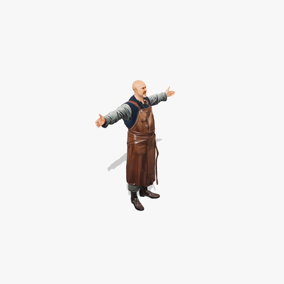 Leather Craftsman Apron model pack