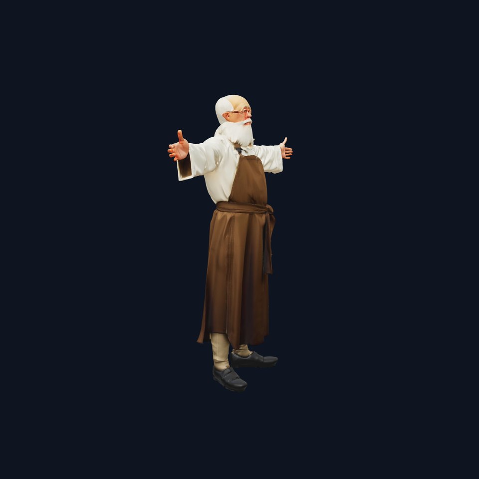 Elderly Chef Artisan model pack