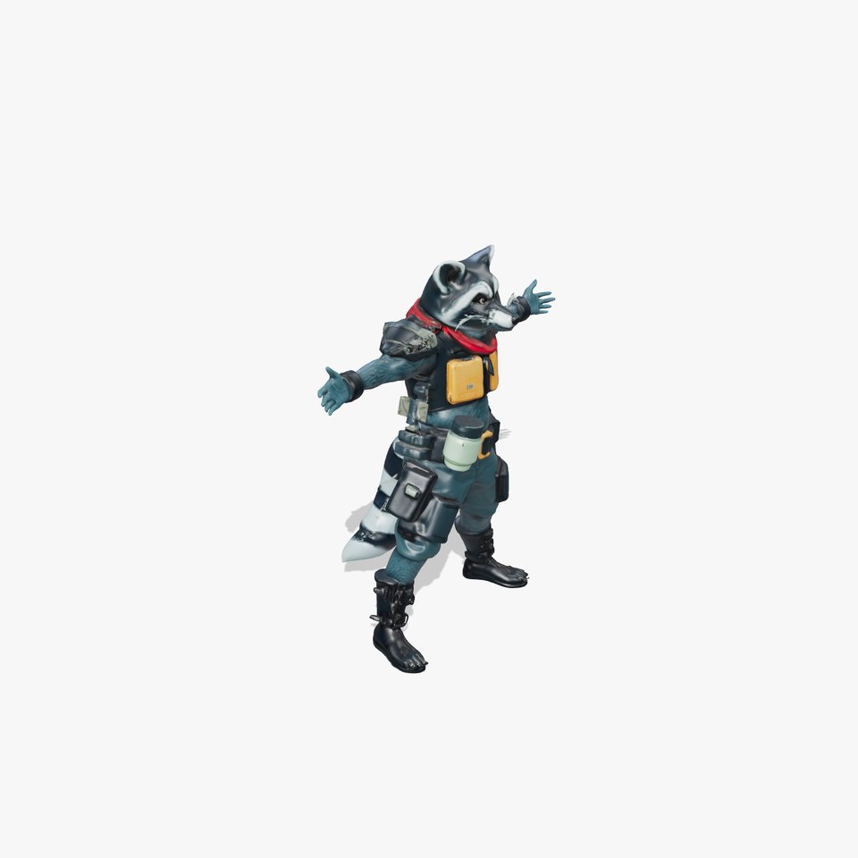 Space Explorer Raccoon model pack