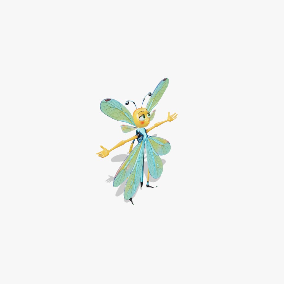 Vibrant Dragonfly Character model pack