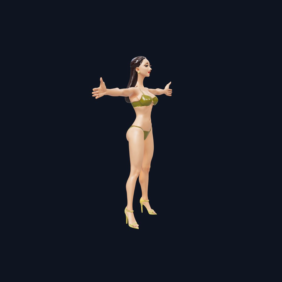 Olive Bikini Figure model pack