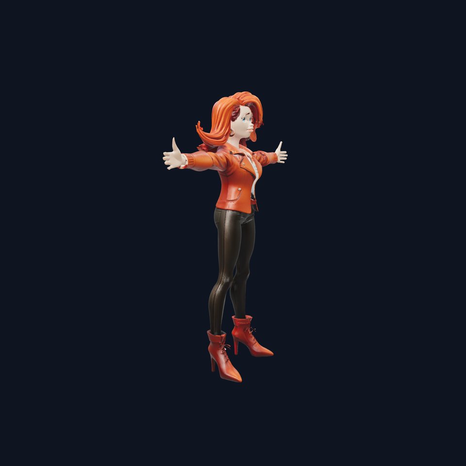 Stylish Redhead Character model pack