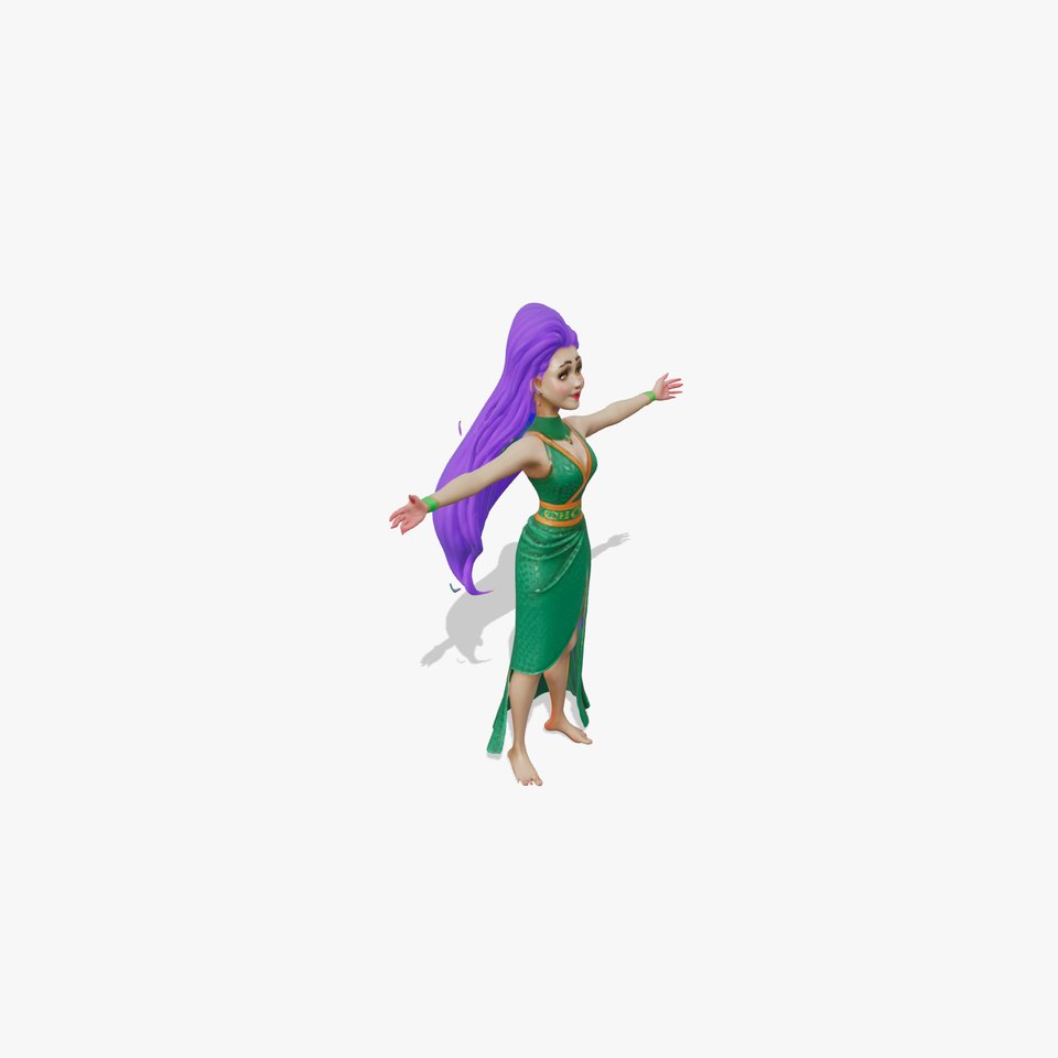 Violet Hair Elegance model pack