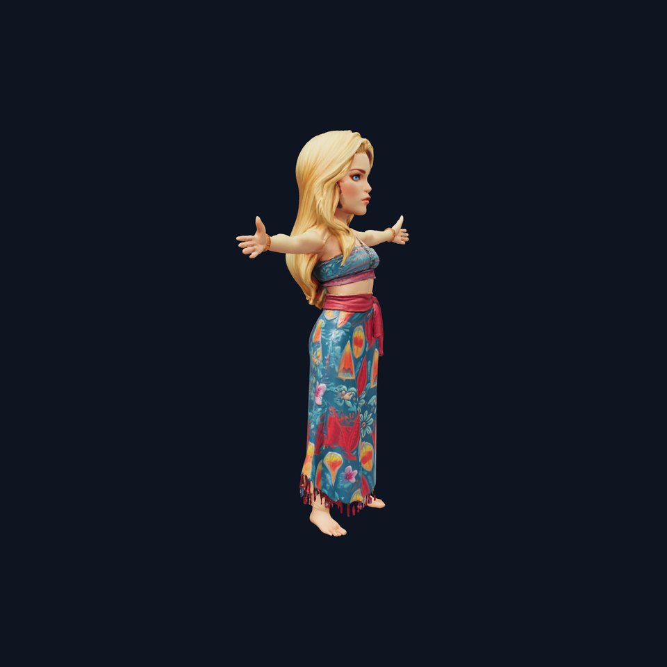 Tropical Island Girl model pack