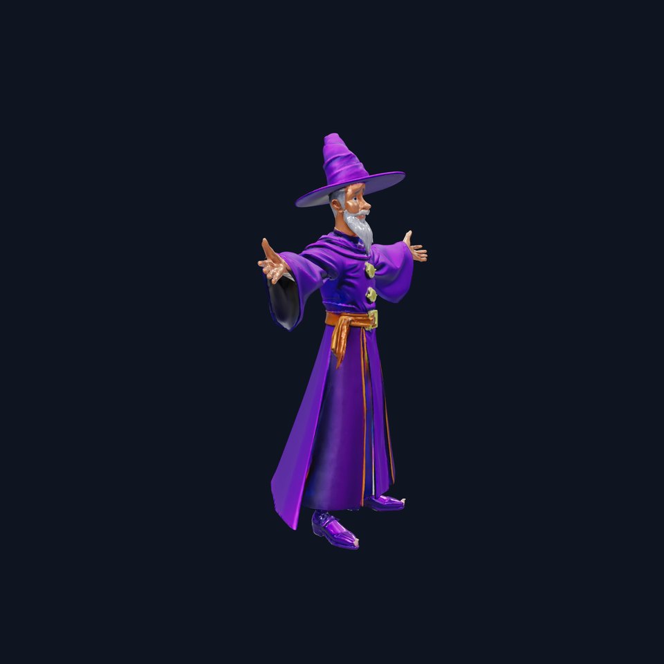 Purple Wizard Character model pack