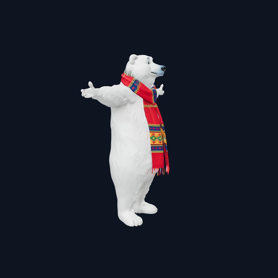 Cheerful Polar Bear model pack