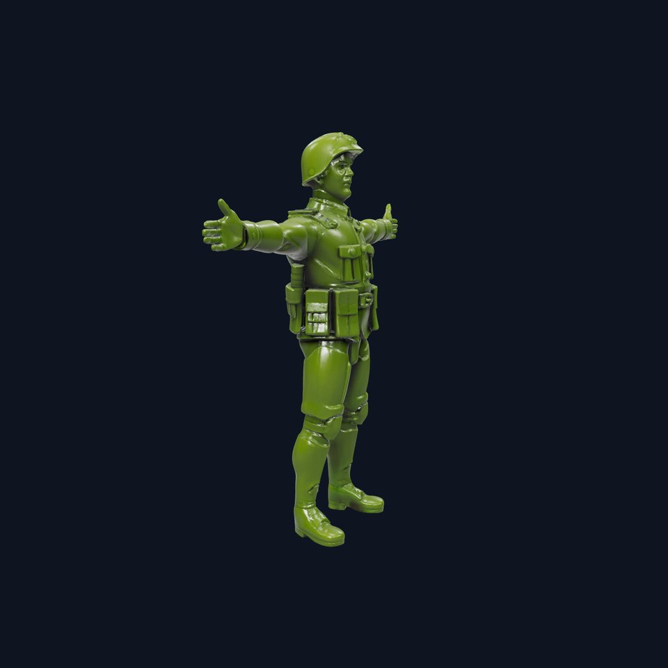 Green Toy Soldier model pack