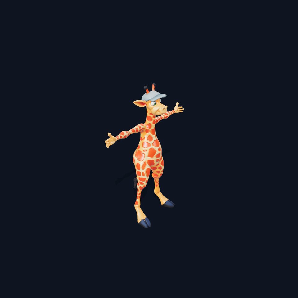 Animated Giraffe Character model pack