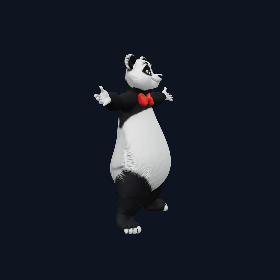 Charming Panda Figure model pack