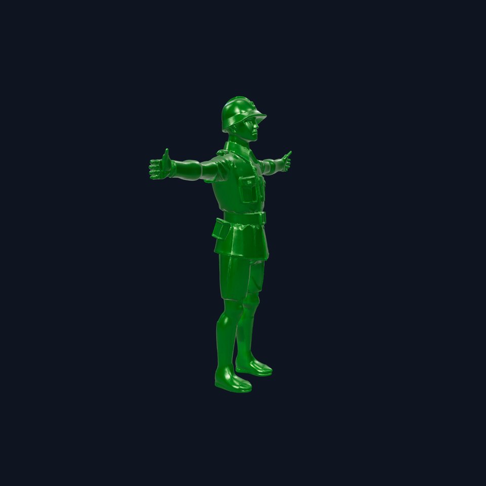 Green Soldier Figurine model pack