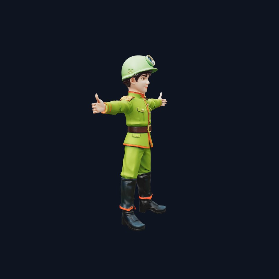 Green Cadet Character model pack