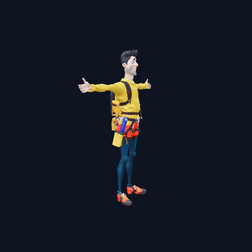 Cheerful Adventurer Character model pack