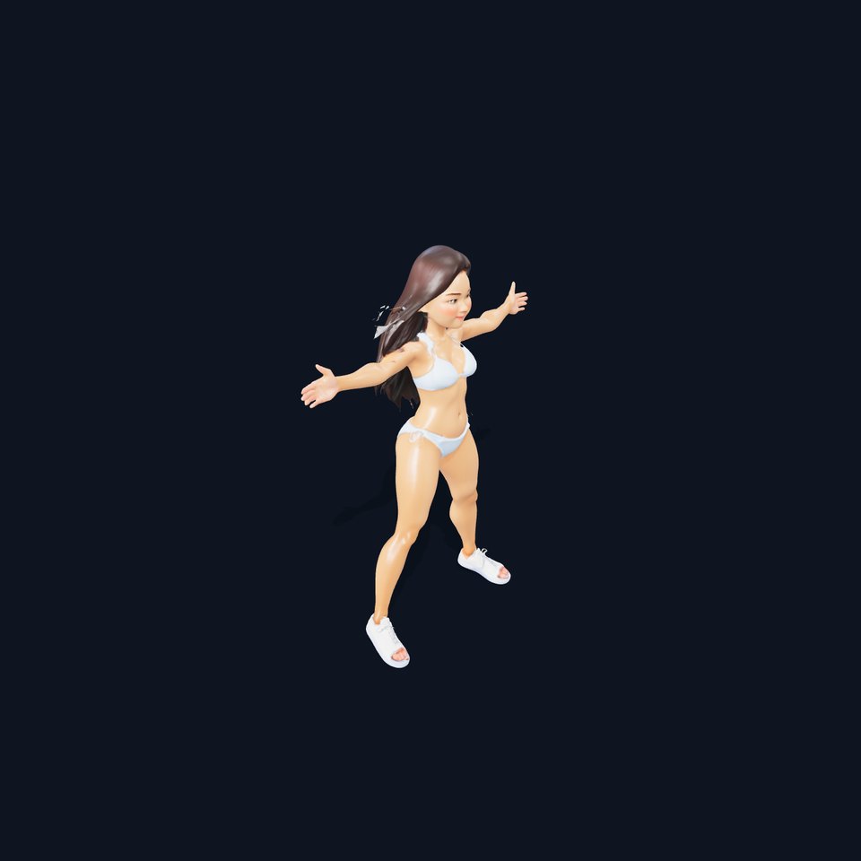 Stylish Swimsuit Character model pack