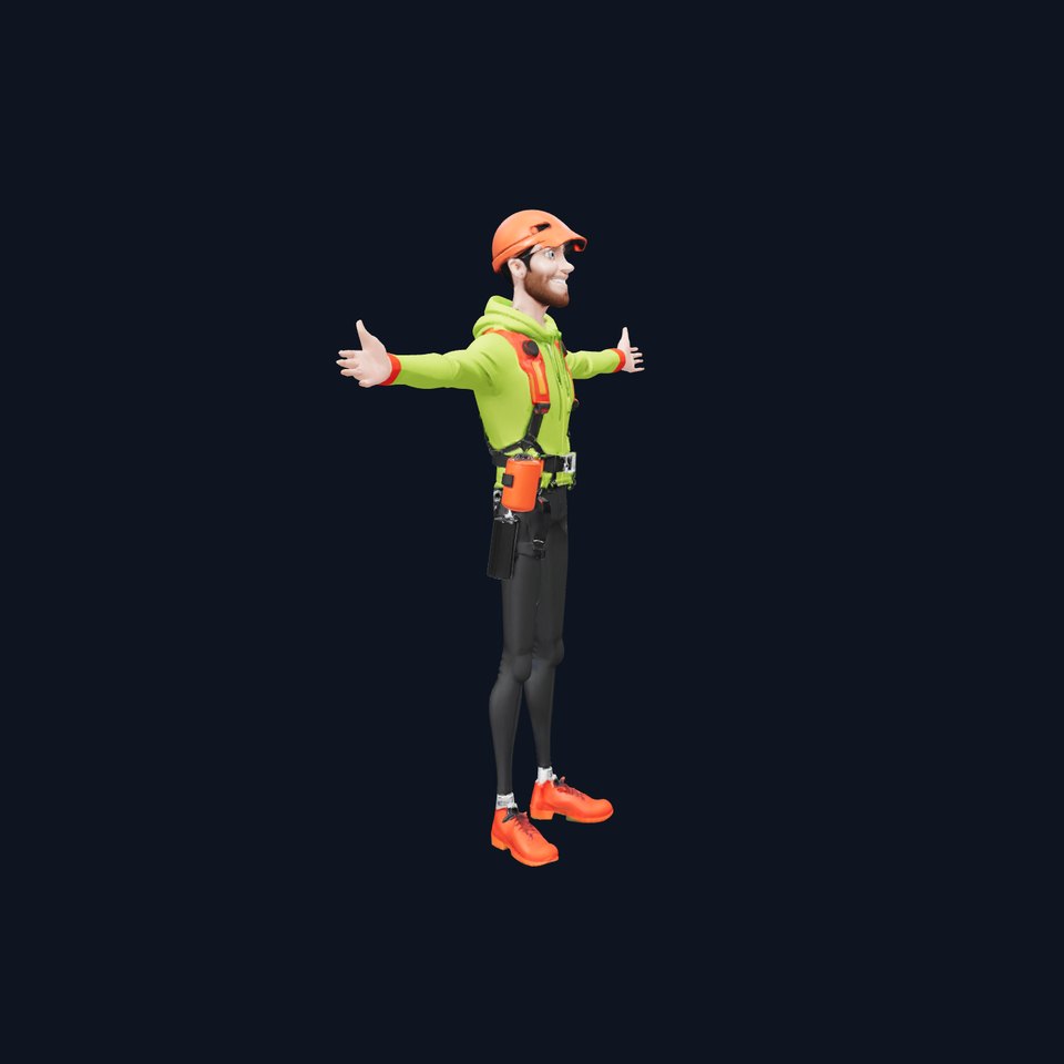 Smiling Climber Character model pack