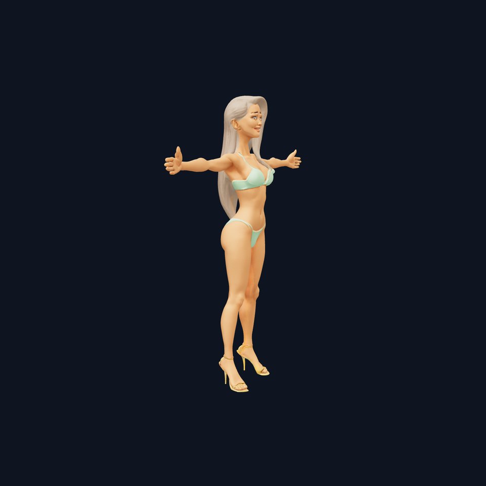 Animated Bikini Character model pack