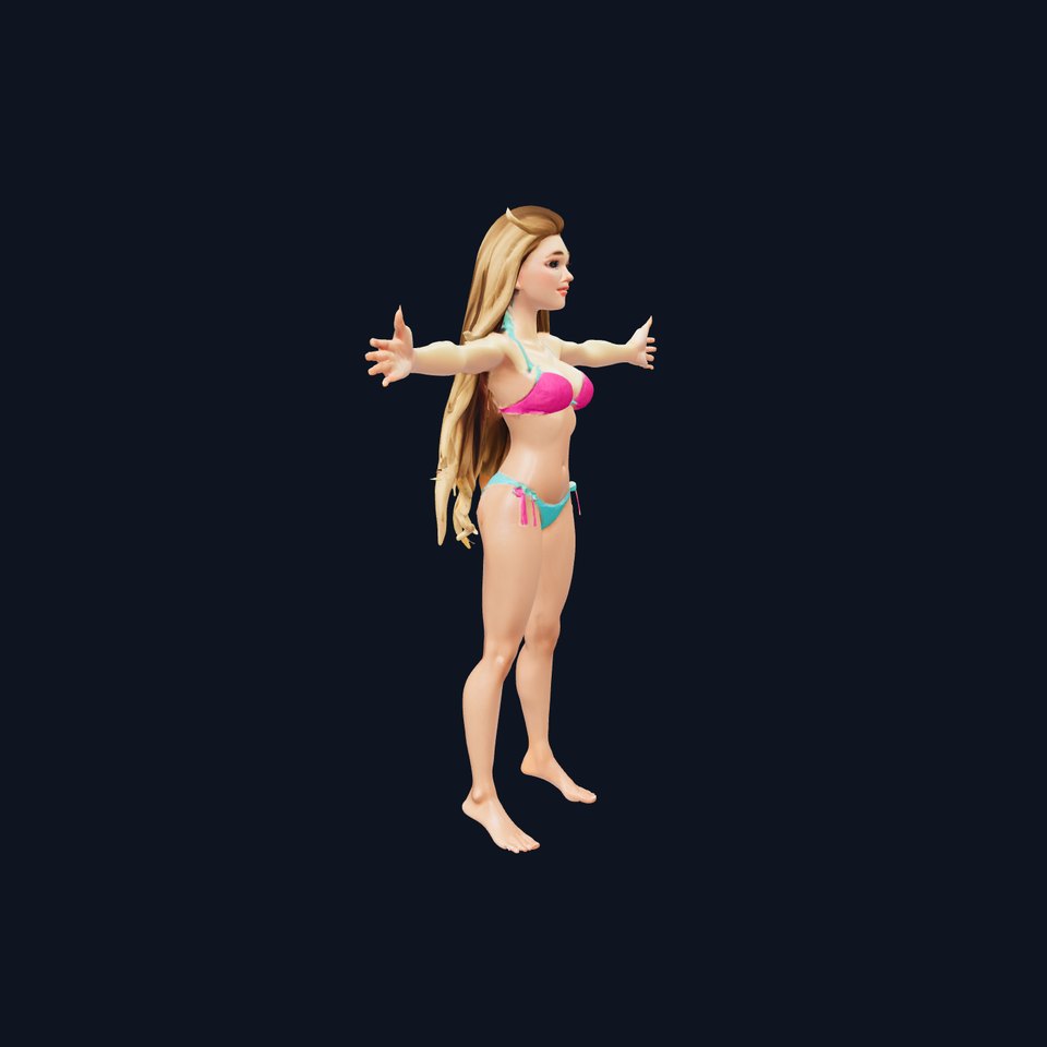 Animated Bikini Character model pack