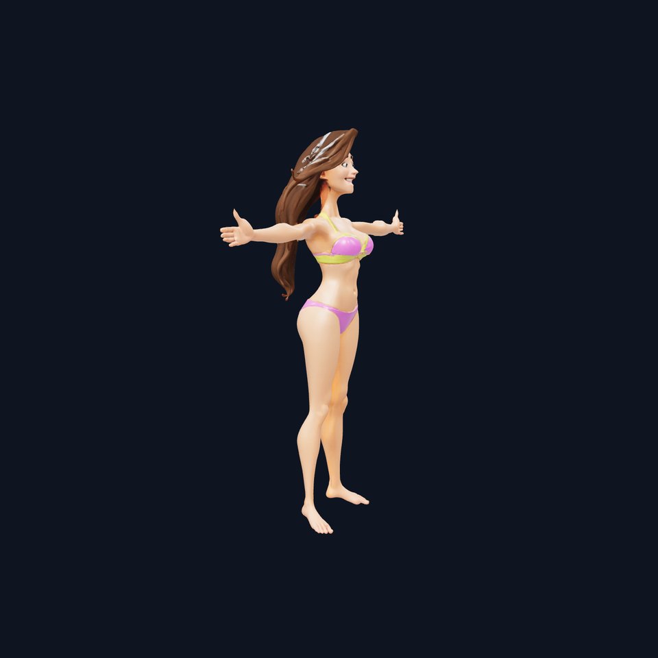 Smiling Swimsuit Character model pack