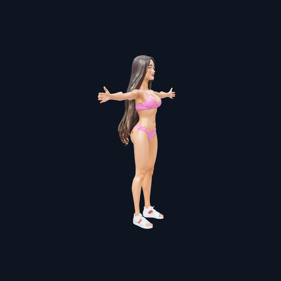 Vibrant Beachwear Character model pack