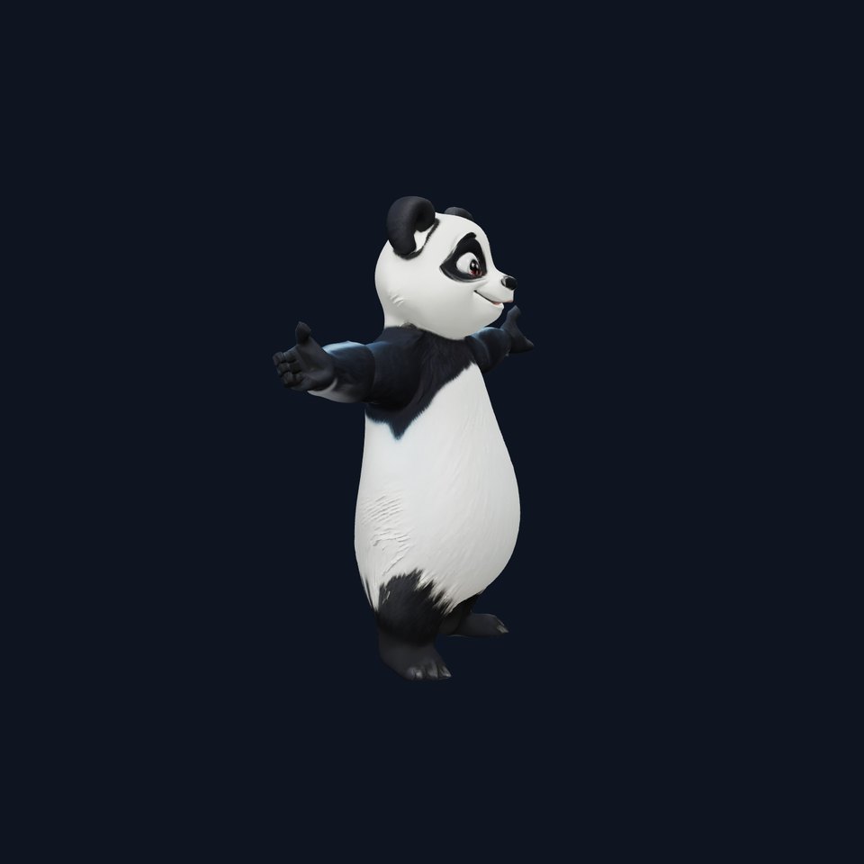 Cheerful Panda Character model pack
