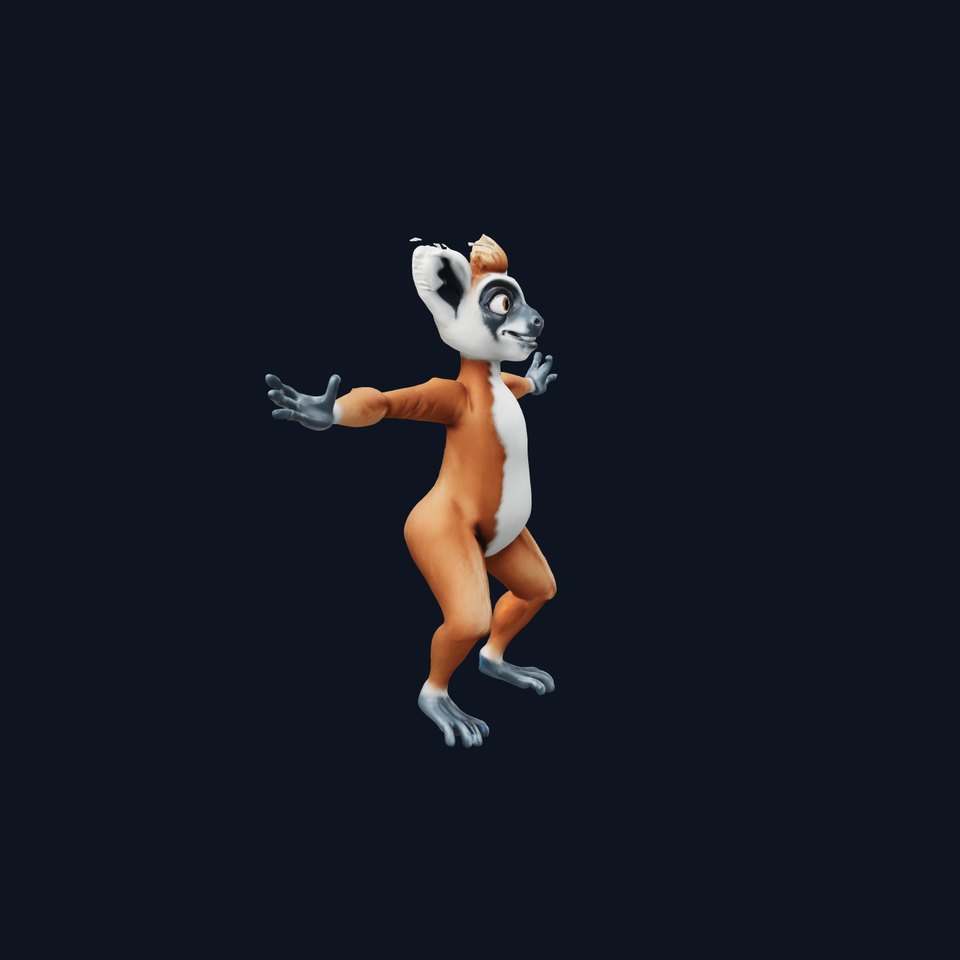 Playful Lemur Character model pack