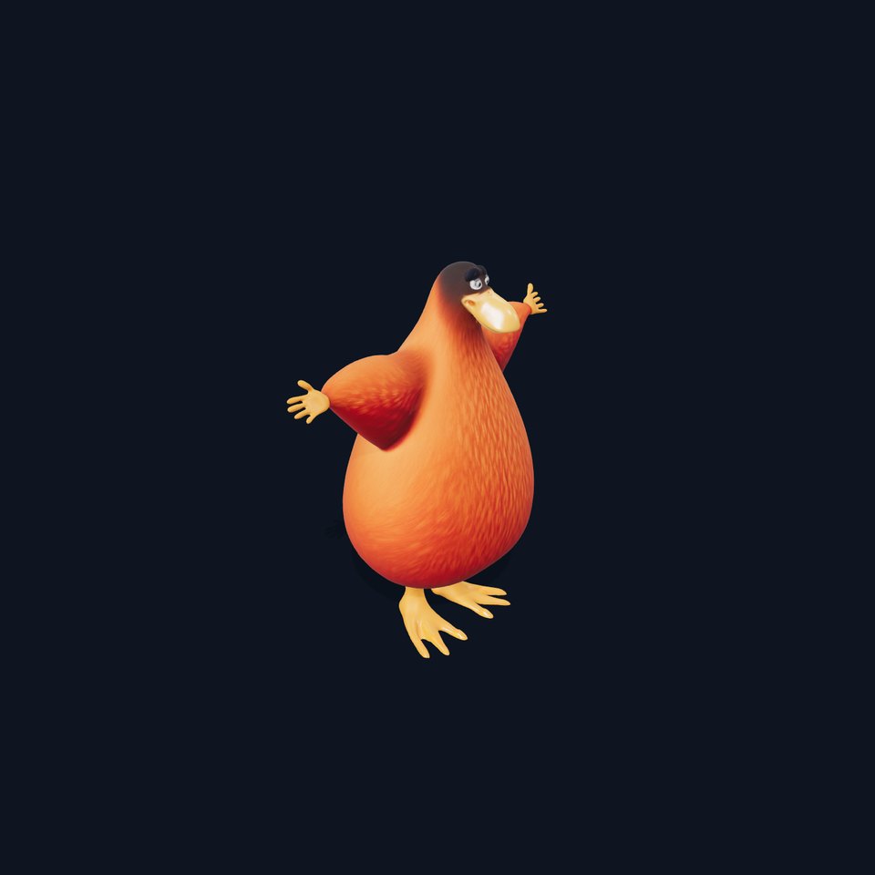 Friendly Kiwi Bird model pack