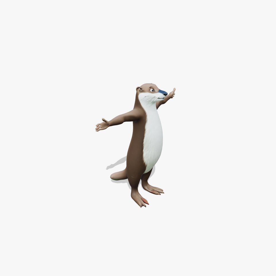 Playful Otter Character model pack