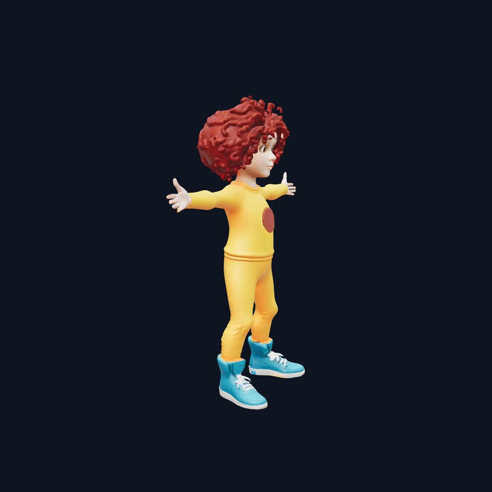 Curly Redhead Character model pack