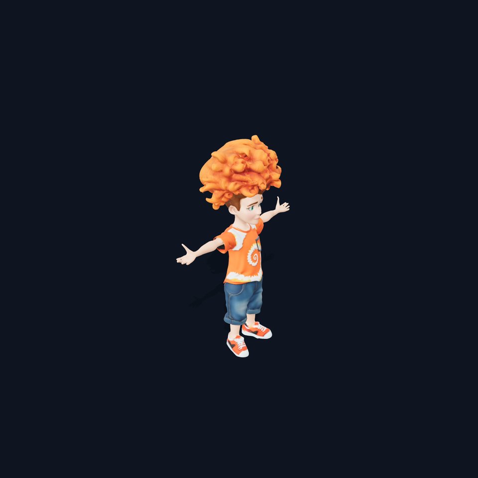 Curly Orange Character model pack