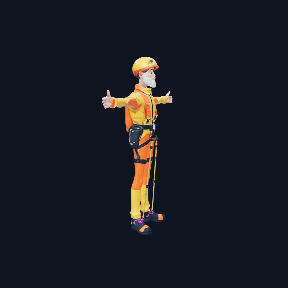 Orange Safety Climber model pack