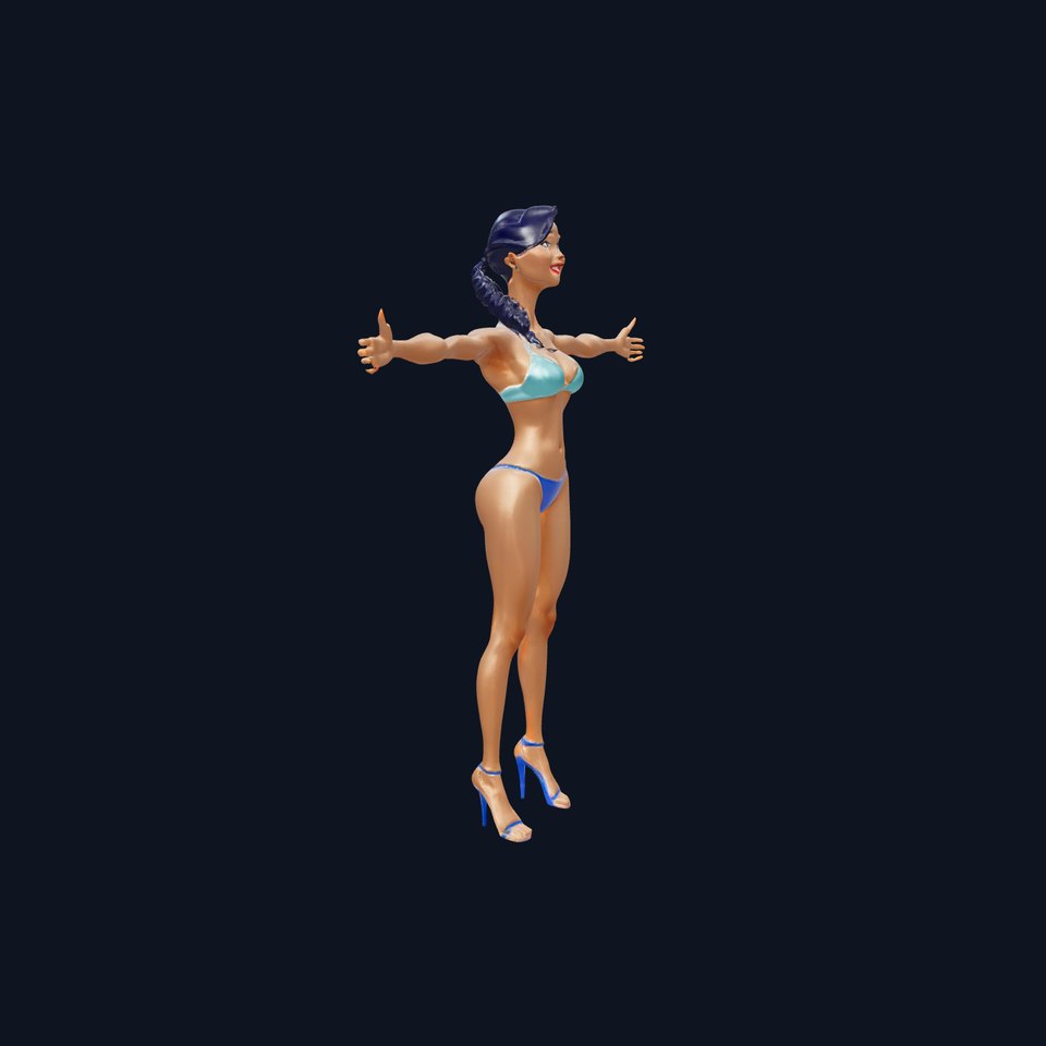 Aqua Bikini Character model pack