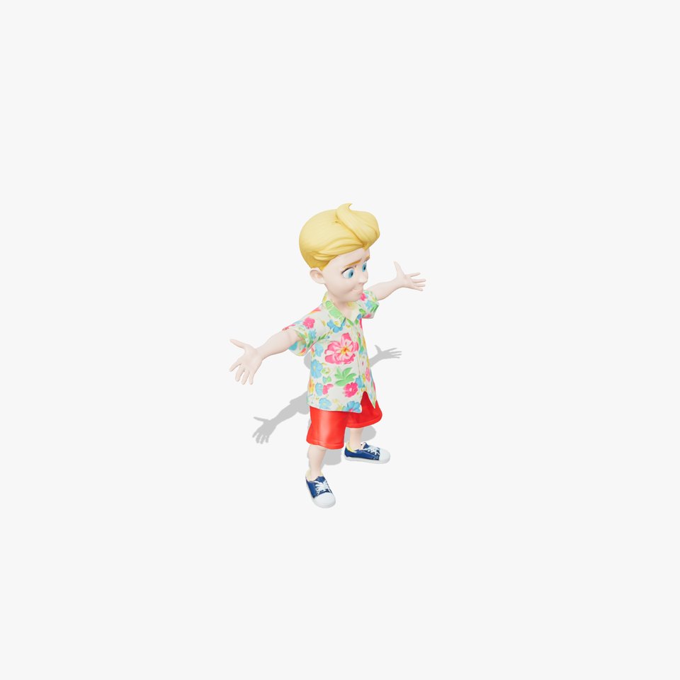 Playful Floral Boy model pack