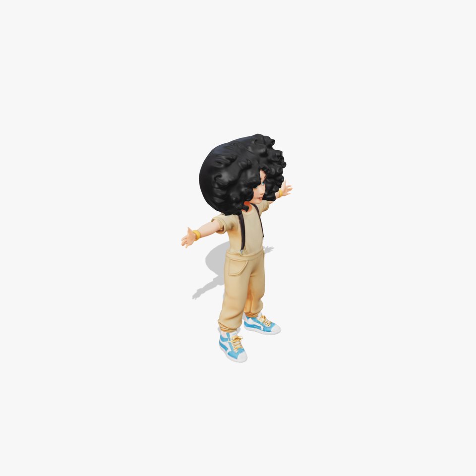 Afro Hair Kid model pack