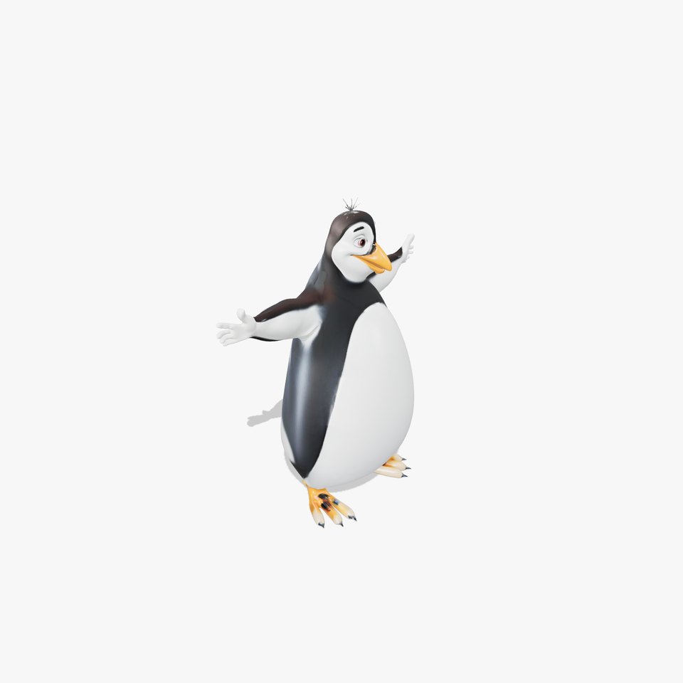Friendly Cartoon Penguin model pack