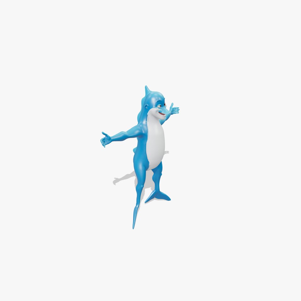 Charming Blue Dolphin model pack
