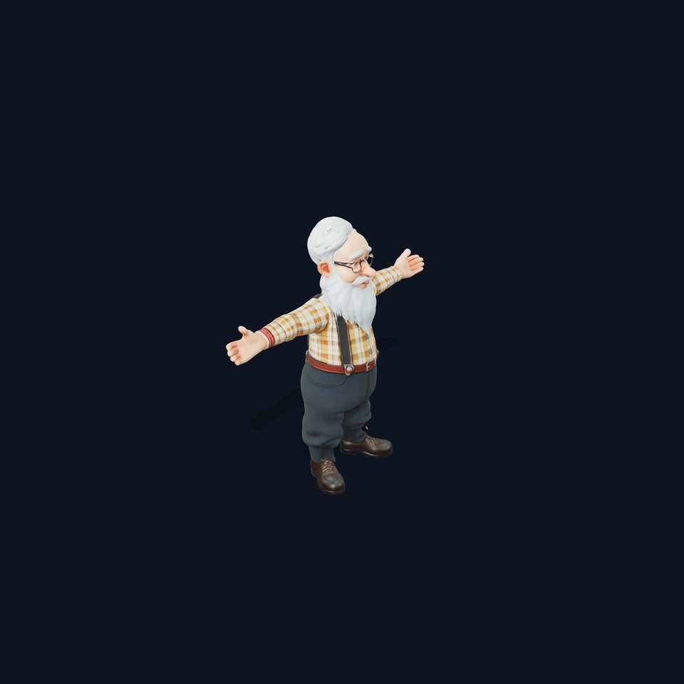 Charming Grandpa Character model pack