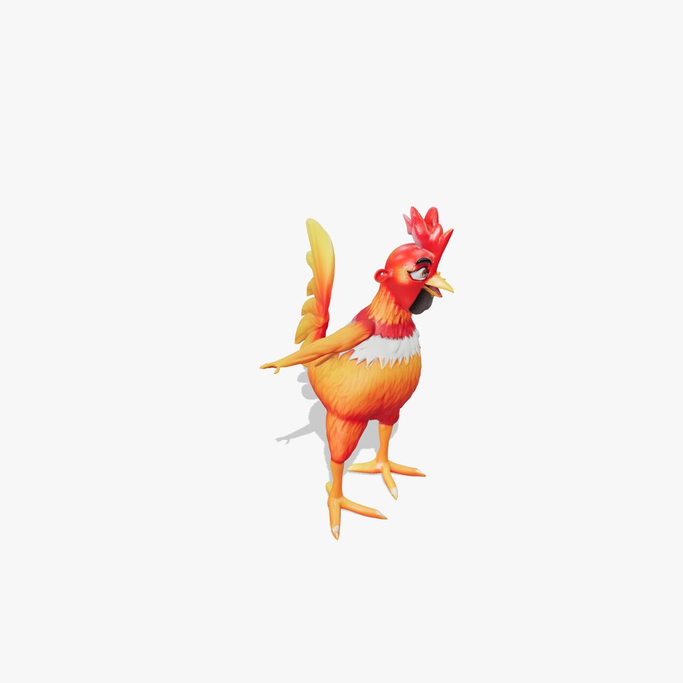 Vibrant Rooster Character model pack