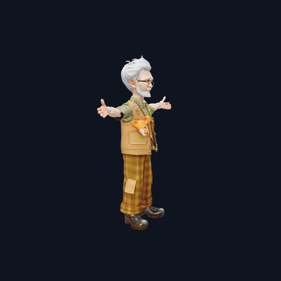 Elderly Explorer Character model pack