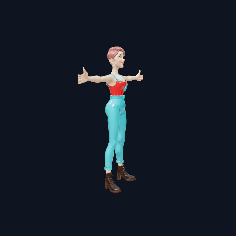 Stylish Overalls Character model pack
